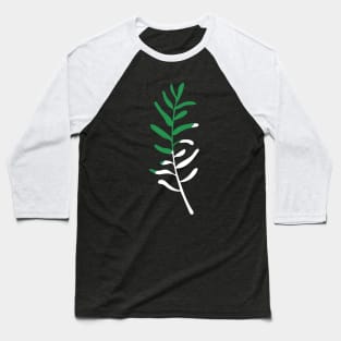 Modern abstract olive tree branch illustration Baseball T-Shirt